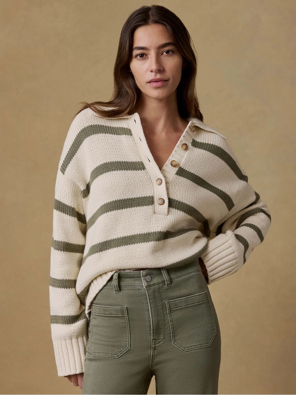 Faherty Sun Washed Cotton Polo Sweater